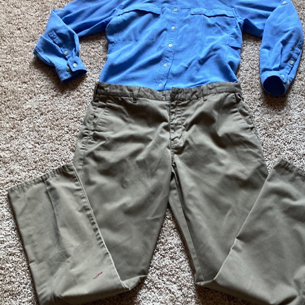 Men’s Straight Carter Khaki Slacks 36